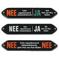 Nee-ja en nee-nee bordjes