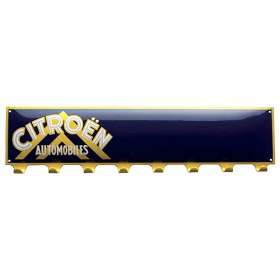 Emaille wandkapstok Citroën. 70x19 cm