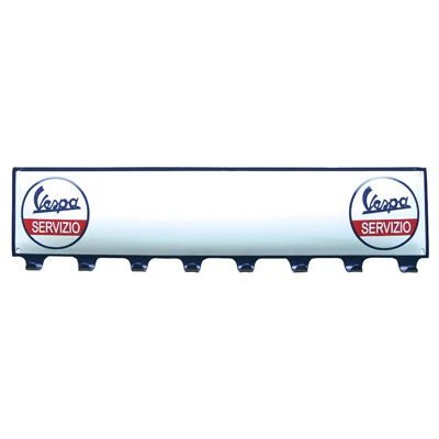 Emaille wandkapstok Vespa. 70x19 cm