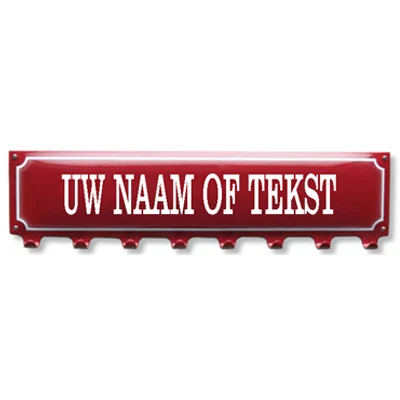 Geëmailleerde wandkapstok MET EIGEN NAAM of TEKST