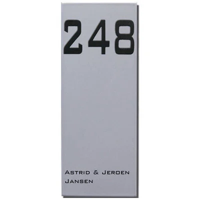Emaille combibord met huisnummer en naam. Type Robina. 10x26 cm
