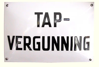 TAPVERGUNNING - emaille bord 30x20 cm