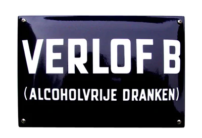 Emaille bord - VERLOF B - 30x20 cm