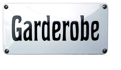 Emaille Garderobe bord - 20x10 cm