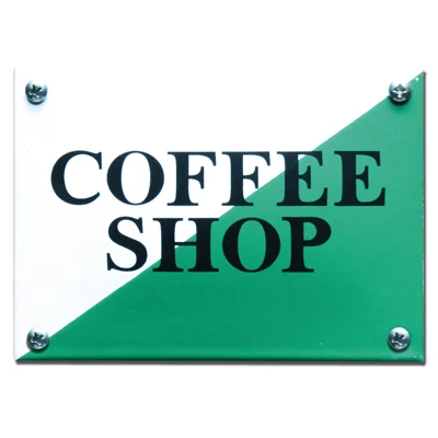 Emaille bord - Coffeeshop Vergunning - 30x20 cm