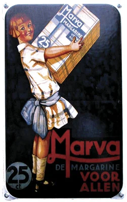 Marva, Margarine voor allen. Emaille met