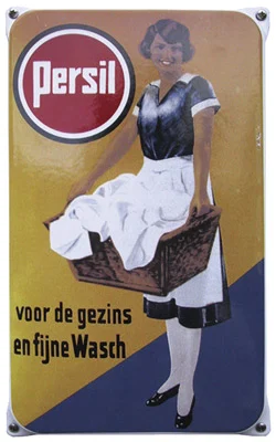 PERSIL. Emaille bord met