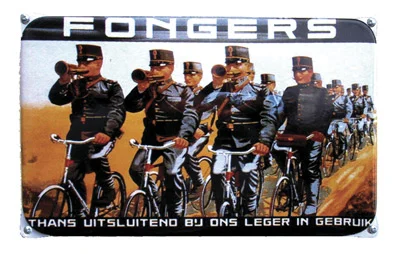 Fongers. Emaille bord met