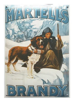 MARTELLS BRANDY. Nostalgisch emaille reclamebord. 35x50 cm. Type NG-04-MB