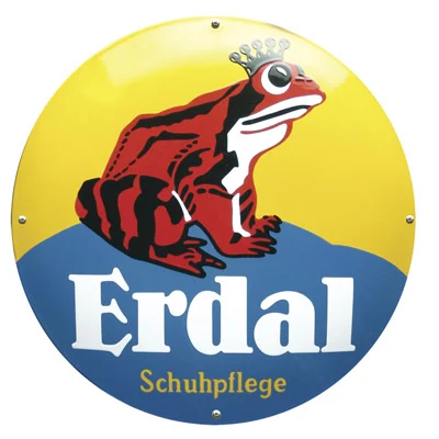 ERDALL. Emaille reclamebord. Rond 40 cm. Type NG-20-ER