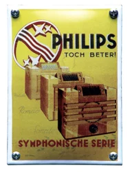 Philips geëmailleerd bordje. 10x14 cm. Type NK-47-PH