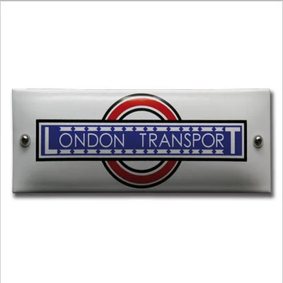 Emaille plaatje LONDON TRANSPORT. 21x7,5 cm