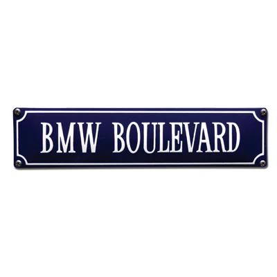 BMW BOULEVARD emaille "straatnaambordje". 33x8 cm. Type S-10
