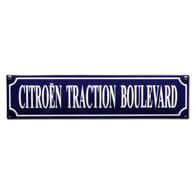 CITROEN TRACTION BOULEVARD emaille "straatnaambordje". 33x8 cm. Type S-19