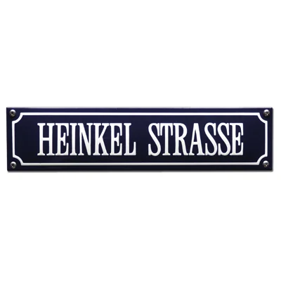 HEINKEL STRASSE emaille "straatnaambordje". 33x8 cm. Type S-38