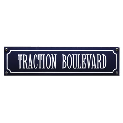 TRACTION BOULEVARD emaille bord. 33x8 cm. Type S-86