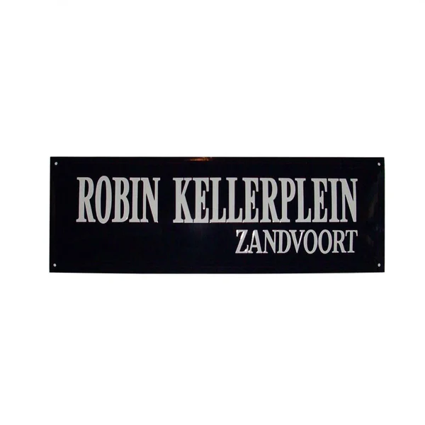 Straatnaambord 33x12 cm met 2 regels Rechts zonder kader
