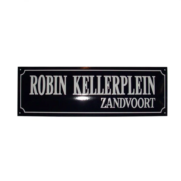 Straatnaambord 40x12 cm met 2 regels rechts + kader