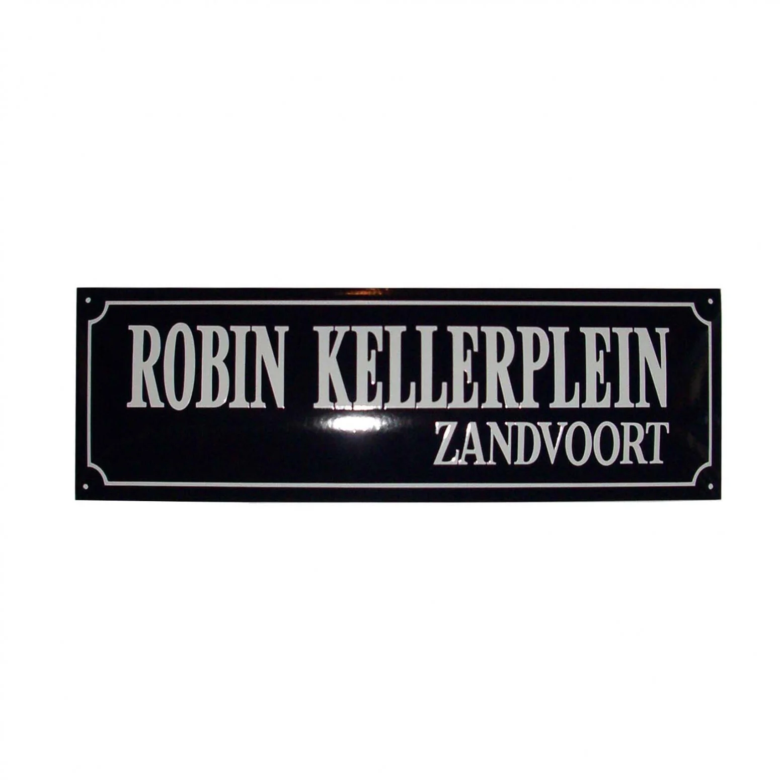 Straatnaambord 40x12 cm met 2 regels rechts + kader