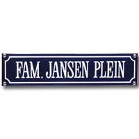 Straatnaambord 70x15 cm 1 regel + kader