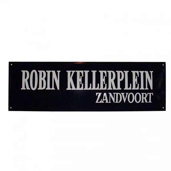 Straatnaambord 80x20 cm met 2 regels rechts zonder kader