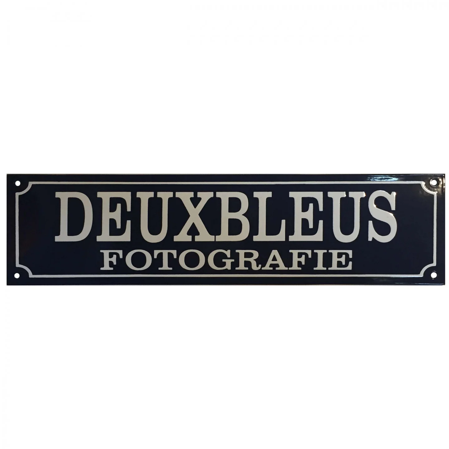Straatnaambord 90x20 cm met 2 regels gecentreerd + kader