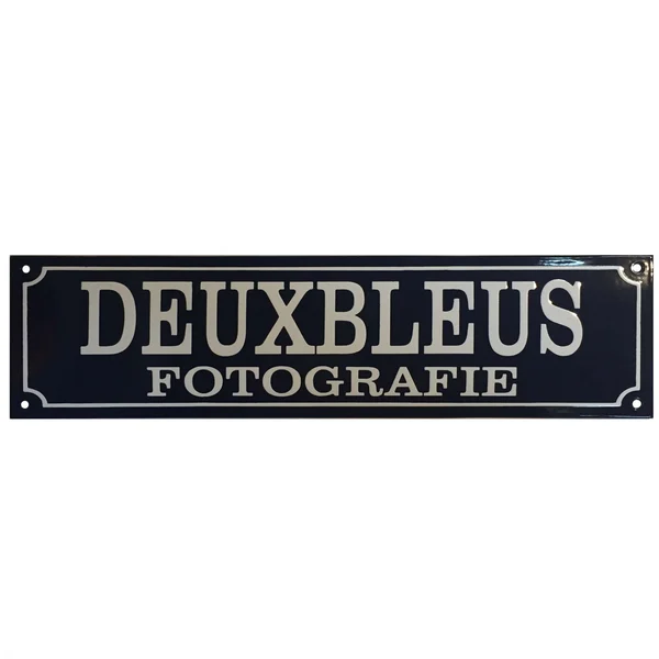 Straatnaambord 90x20 cm met 2 regels gecentreerd + kader