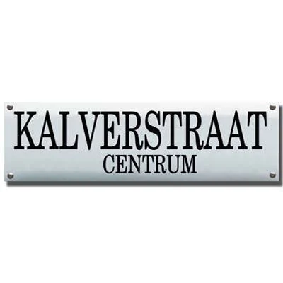 Straatnaambord 90x20 cm met 2 regels gecentreerd zonder kader