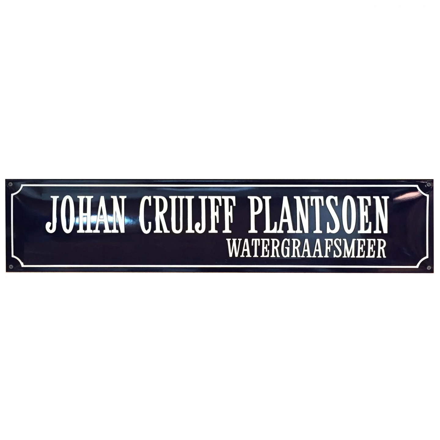 Straatnaambord 90x20 cm met 2 regels rechts + kader
