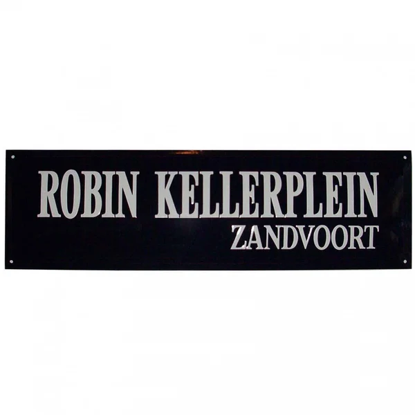 Straatnaambord 90x20 cm met 2 regels rechts zonder kader