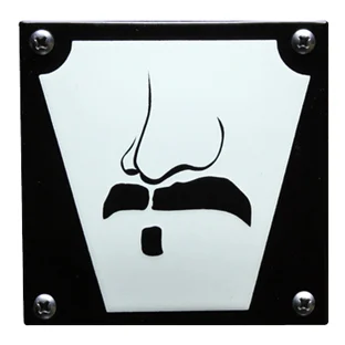 Herentoiletbordje Snor. 10x10 cm
