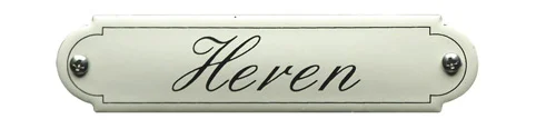 Heren klassiek emaille toiletbordjes. Sierletters. 8x2,2 cm