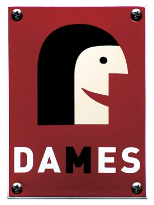 Gubels design Dames toiletbordje van emaille. 10x14 cm