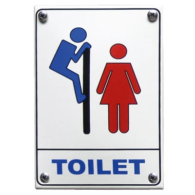 Emaille toilet bordjes. 10x14 cm