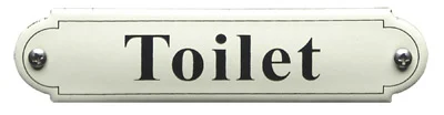 Toilet klassiek emaille toiletbordjes. Times. 11,5x2,7 cm