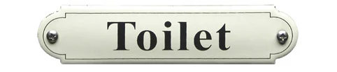 Toilet klassiek emaille toiletbordjes. Times. 8x2,2 cm