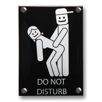 Do not disturb. Emaille toiletbordjes. 10x14 cm