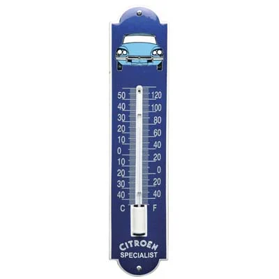 Emaille thermometer Citroën DS. 6,5x30 cm. Type TA-03
