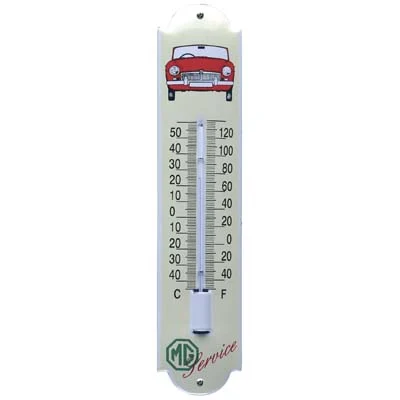 Geëmailleerde thermometer MG B. 6,5x30 cm. Type TA-12