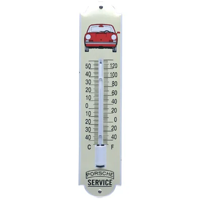 Emaille thermometer Porsche 911. 6,5x30 cm. Type TA-17
