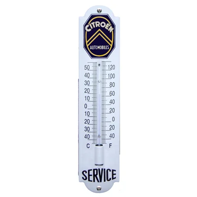 Citroen Service thermometer van emaille. 6,5x30 cm. Type TM-03
