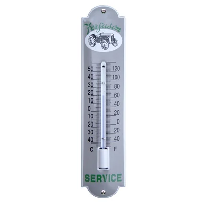 Ferguson Service thermometer van emaille. 6,5x30 cm. Type TM-07