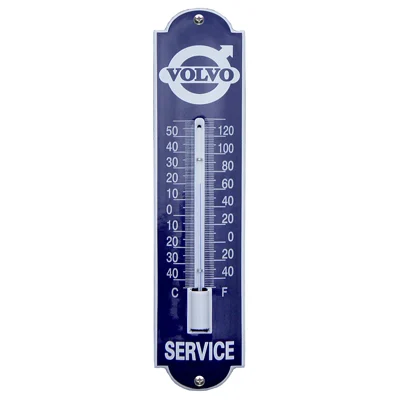 VOLVO Service thermometer van emaille. 6,5x30 cm. Type TM-14