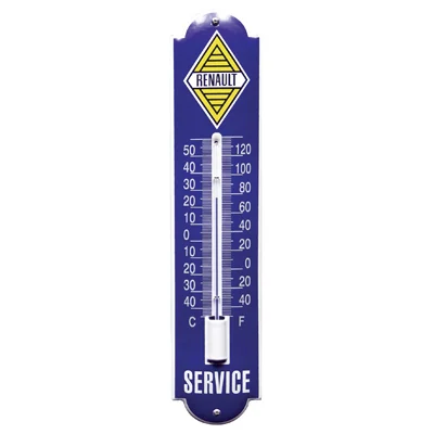 Renault Service emaille thermometer. 6,5x30 cm. Type TM-24