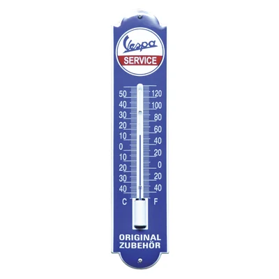 Vespa Service emaille thermometer. 6,5x 30 cm. Type TM-33