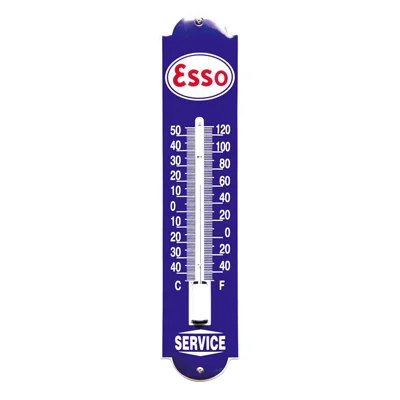 Esso Service geëmailleerde thermometer. 6,5x30 cm. Type TM-35